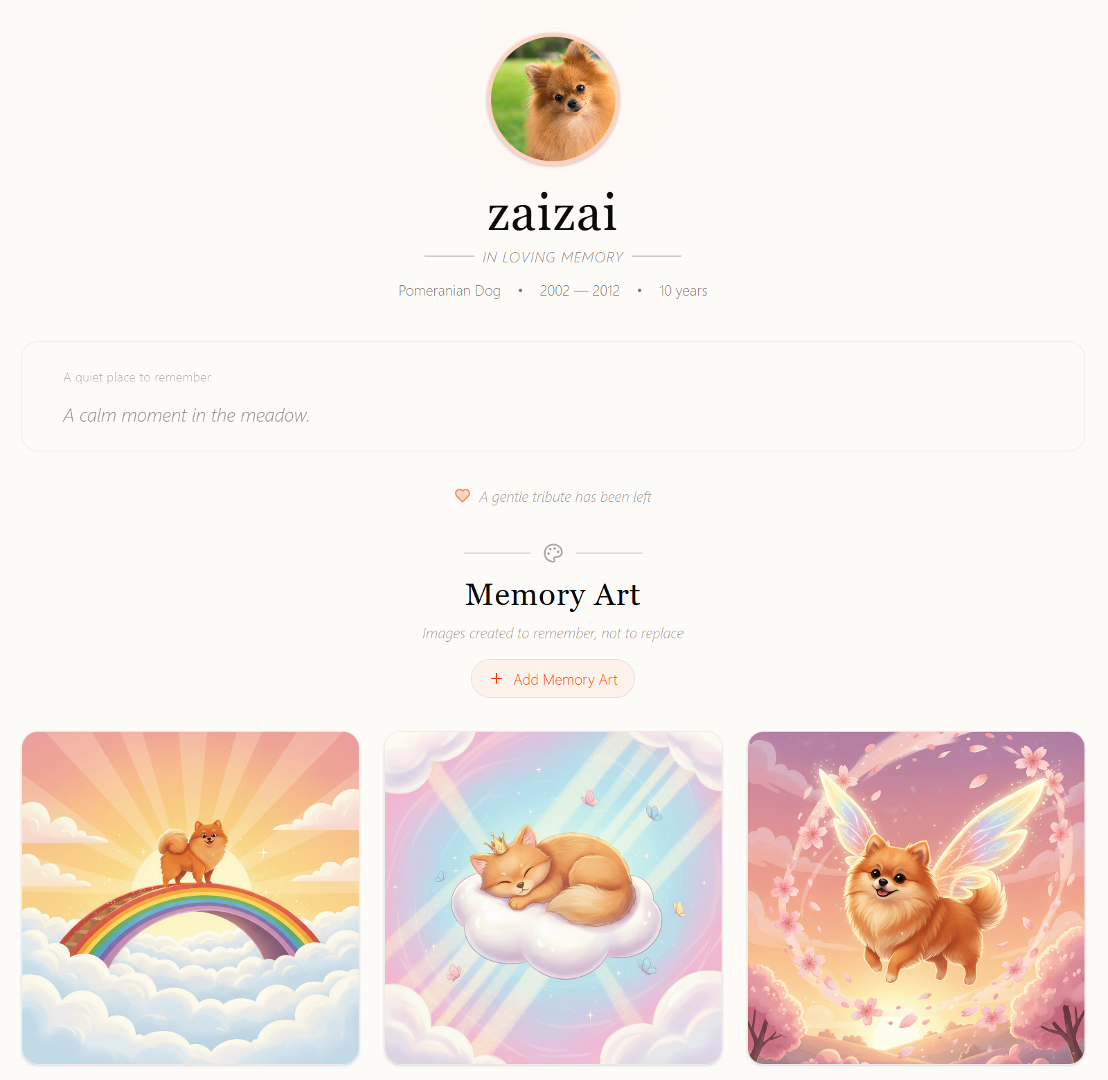 Pet2AI Memorial Gift